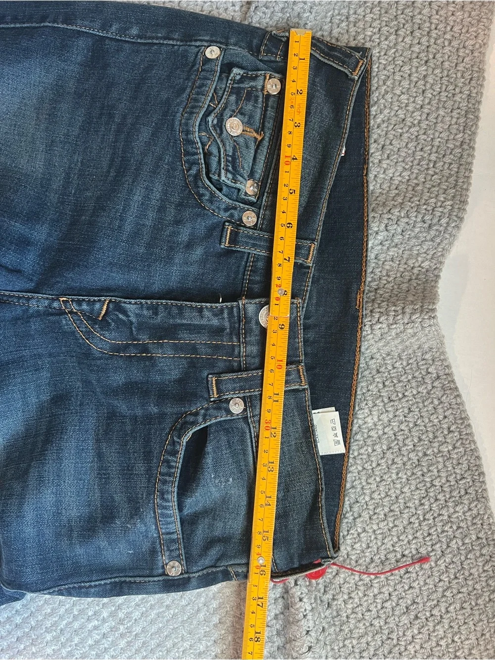 True Religion Ricky Relaxed Straight Dark Wash Jeans Mens Size 30 Made In Mexico